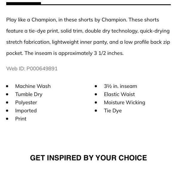 Champion Candy Tie Dye Shorts Sz 2XL NWT XXL - Picture 6 of 15